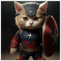 Lienzo de gato "Michi Captain America" Gelato