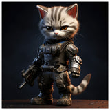 Póster de gato "War Meowchine"