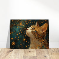 Panel de madera impresión de gato "Retrato Estelar" Michilandia | La tienda online de los fans de gatos