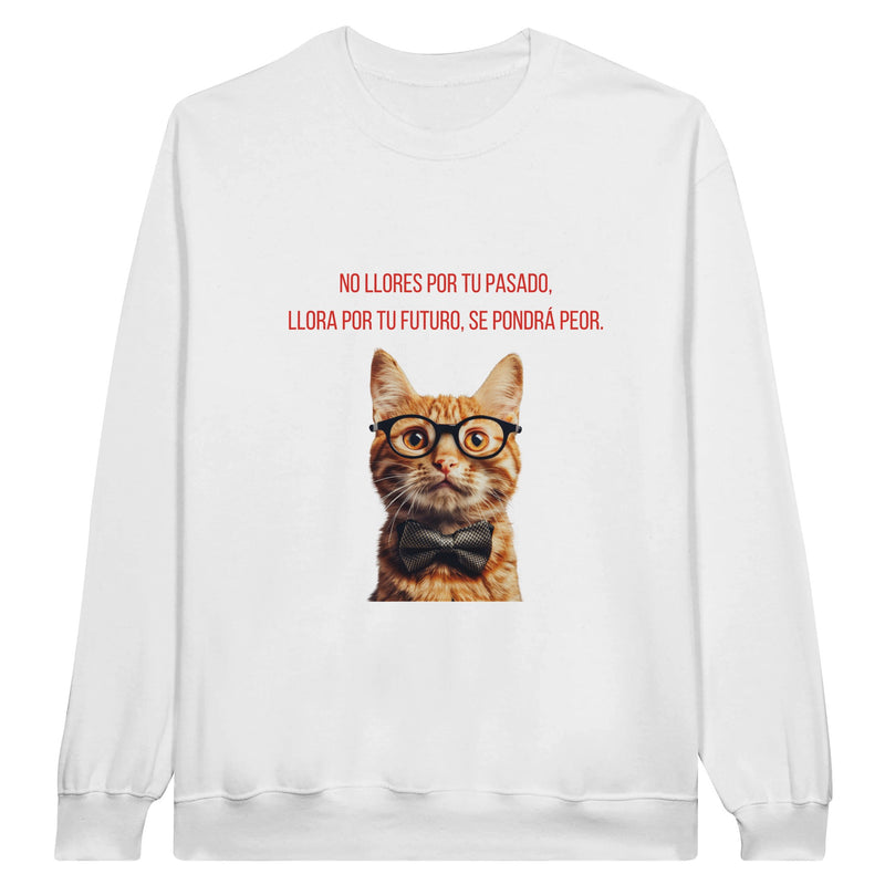 Sudadera Unisex Estampado de Gato "Profecía Peluda" Michilandia