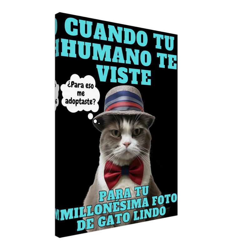 Lienzo de Gato "Modelo Reluctante" Michilandia | La tienda online de los amantes de gatos