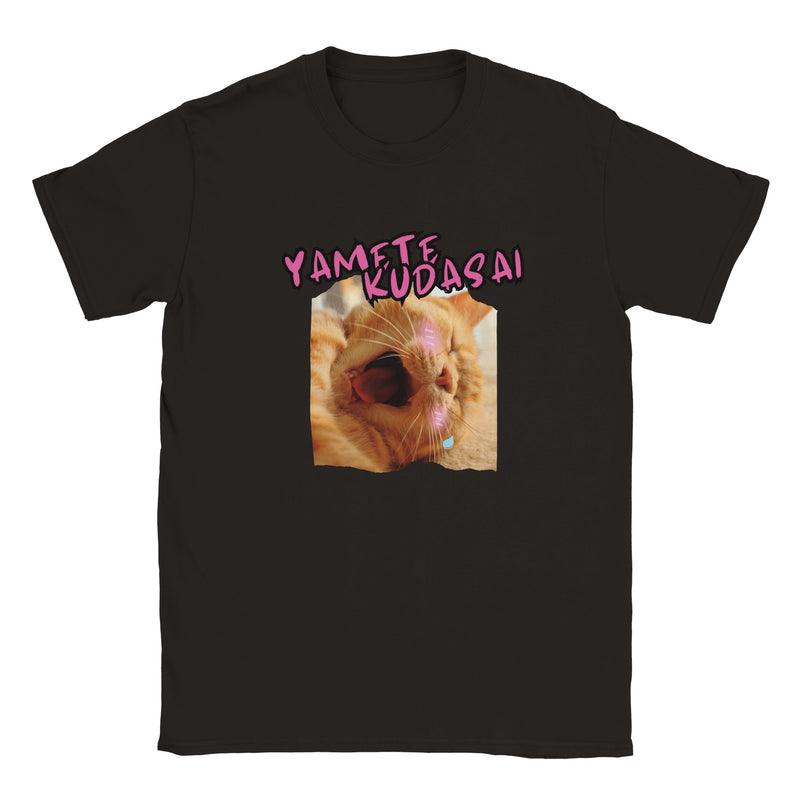 Producto: Camiseta júnior unisex estampado de gato "Yamete Kitty" Michilandia | La tienda online de los amantes de gatos