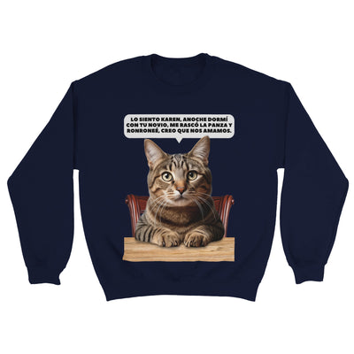 Sudadera Unisex Estampado de Gato "Confesión Incomoda" Michilandia | La tienda online de los fans de gatos