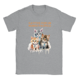 Camiseta unisex estampado de gato "Mundo pacífico"