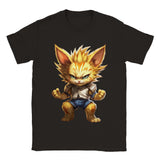 Camiseta unisex estampado de gato "Saiyajin con garras" Gelato