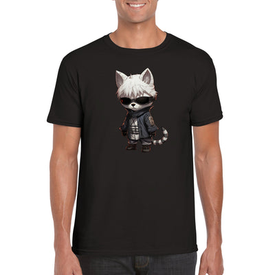 Camiseta unisex estampado de gato 