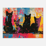 Panel de madera impresión de gato "Calles de Color" Michilandia | La tienda online de los fans de gatos
