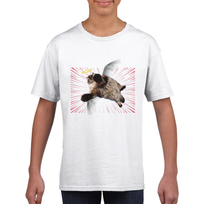 Camiseta Junior Unisex Estampado de Gato 