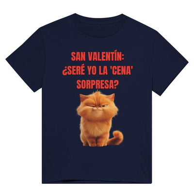 Camiseta Unisex Estampado de Gato "Cena Sorpresa Miau" Michilandia | La tienda online de los fans de gatos