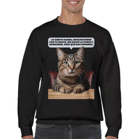 Sudadera Unisex Estampado de Gato "Confesión Incomoda" Michilandia | La tienda online de los fans de gatos