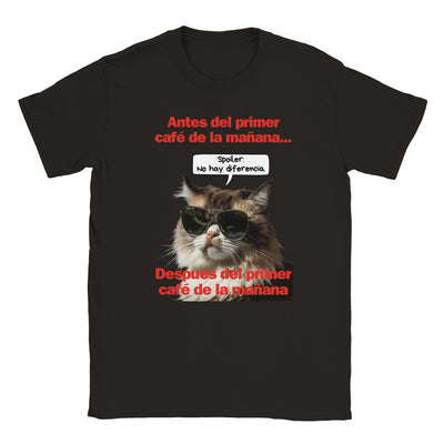 Camiseta unisex estampado de gato 