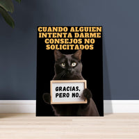 Lienzo de gato "No Gracias" Michilandia | La tienda online de los fans de gatos