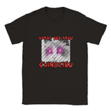 Camiseta unisex estampado de gato "Sentencia Felina" Negro
