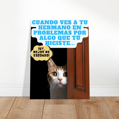 Panel de aluminio impresión de gato 