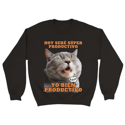 Sudadera Unisex Estampado de Gato 