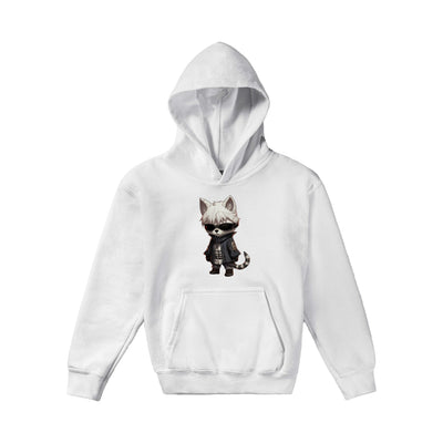 Sudadera con capucha júnior estampado de gato 