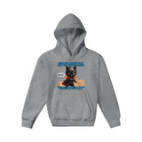Sudadera con capucha júnior estampado de gato "Capa y Travesuras" Michilandia | La tienda online de los fans de gatos