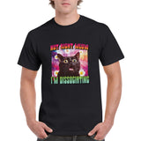 Camiseta Unisex Estampado de Gato "Momento de Distancia" Michilandia