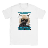 Camiseta júnior unisex estampado de gato "El Desastre Peluquero" Michilandia | La tienda online de los amantes de gatos