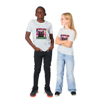 Camiseta Junior Unisex Estampado de Gato "Momento de Distancia" Michilandia