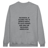 Sudadera Unisex Estampado de Gato "Elogio Felino" Michilandia | La tienda online de los fans de gatos