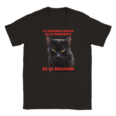 Camiseta Junior Unisex Estampado de Gato "Solución Felina" Michilandia | La tienda online de los fans de gatos