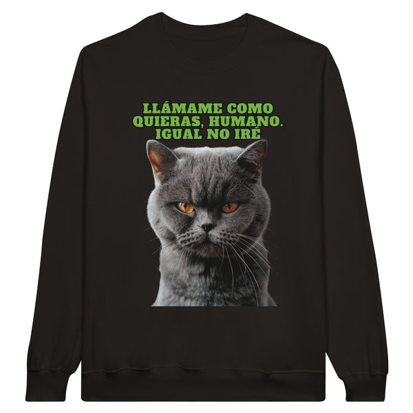 Sudadera Unisex Estampado de Gato "Actitud Miau"