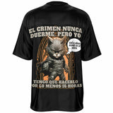 Camiseta de fútbol unisex estampado de gato "Siesta de la Justicia" Subliminator