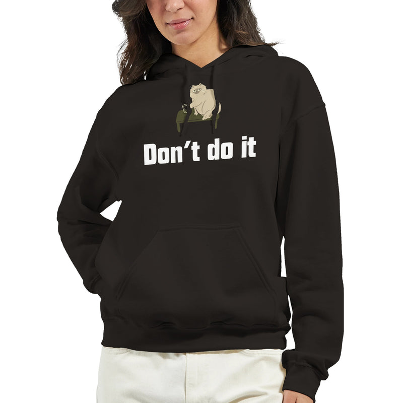 Sudadera con Capucha Unisex Estampado de Gato "Don't do it" Michilandia | La tienda online de los fans de gatos