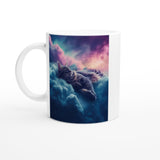 Taza Blanca con Impresión de Gato "Aurora Felina" Michilandia | La tienda online de los fans de gatos