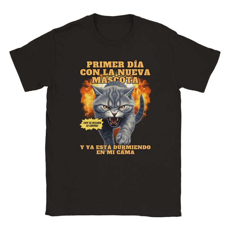 Camiseta unisex estampado de gato 