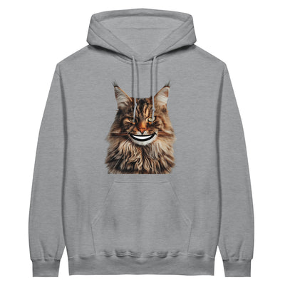 Sudadera con Capucha Unisex Estampado de Gato "Sonrisa de Maine Coon" Michilandia