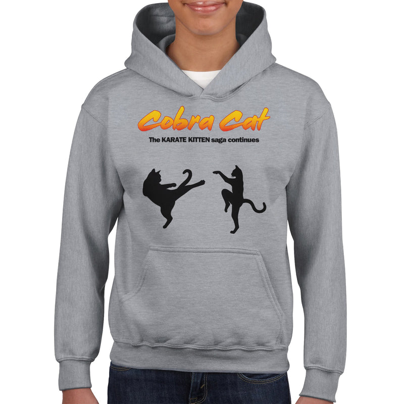 Sudadera con capucha júnior estampado de gato "Cobra Cat: La Saga Continúa" Michilandia | La tienda online de los fans de gatos