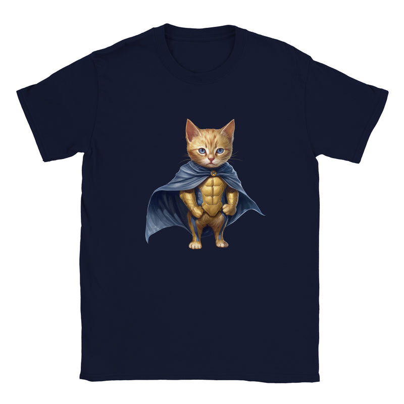 Camiseta júnior unisex estampado de gato "Fluffy Sentry" Gelato