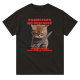 Camiseta Unisex Estampado de Gato "Amanecer Agresivo" Michilandia | La tienda online de los fans de gatos