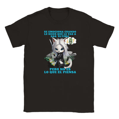 Camiseta Junior Unisex Estampado de Gato "Ultima?" Michilandia | La tienda online de los amantes de gatos