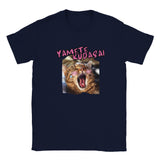 Camiseta júnior unisex estampado de gato "Expresión Otaku" Navy