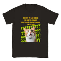 Camiseta unisex estampado de gato "Revelación del Punto Rojo"