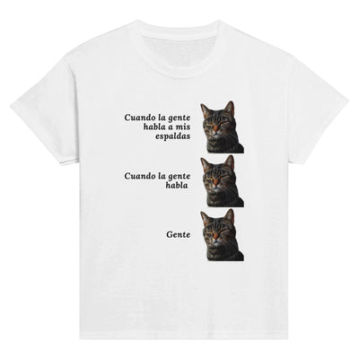 Camiseta Junior Unisex Estampado de Gato 