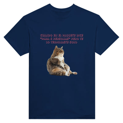 Camiseta Unisex Estampado de Gato "Miau de Culpa" Michilandia | La tienda online de los fans de gatos