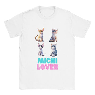 Camiseta unisex estampado de gato "Michi Lover" Gelato