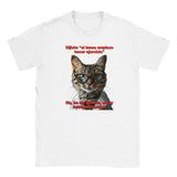 Camiseta Junior Unisex Estampado de Gato "Promesa de Ejercicio" Michilandia | La tienda online de los fans de gatos