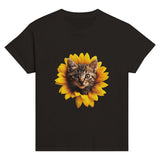 Camiseta Junior Unisex Estampado de Gato "Miau Solar" Michilandia