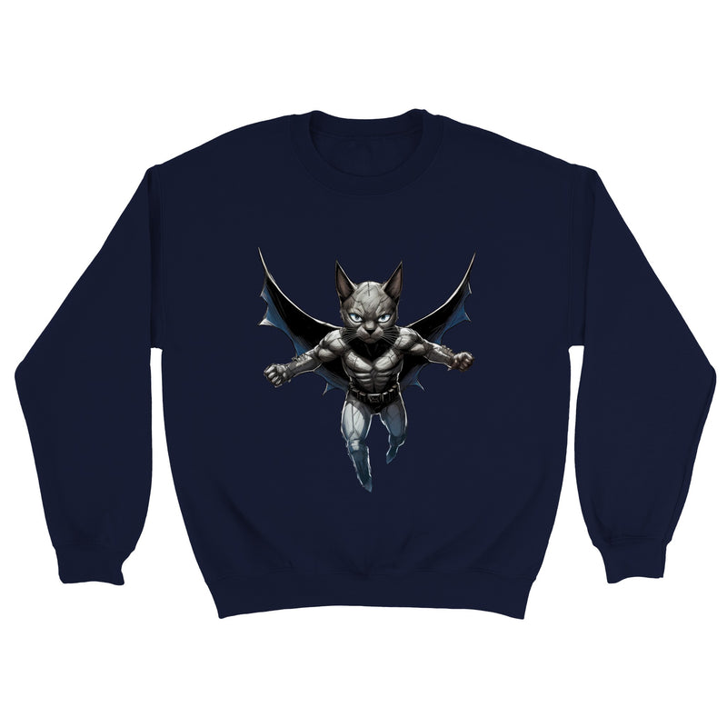 Sudadera unisex estampado de gato "Dark Hero" Gelato