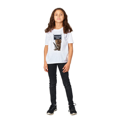 Camiseta Junior Unisex Estampado de Gato "Panchito y Su Camino" Michilandia | La tienda online de los fans de gatos