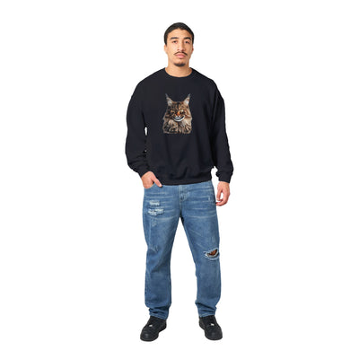 Sudadera Unisex Estampado de Gato "Sonrisa de Maine Coon" Michilandia