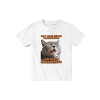 Camiseta Junior Unisex Estampado de Gato 