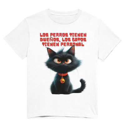 Camiseta Unisex Estampado de Gato "Personal Felino" Michilandia | La tienda online de los fans de gatos