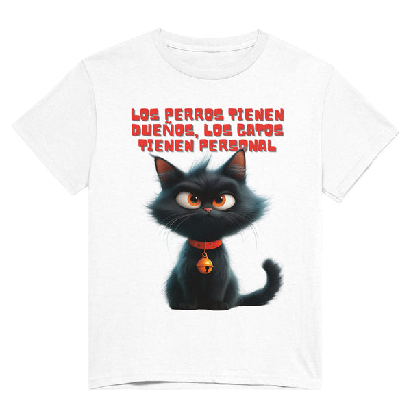 Camiseta Unisex Estampado de Gato "Personal Felino" Michilandia | La tienda online de los fans de gatos