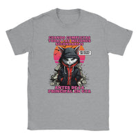 Camiseta unisex estampado de gato "GTA: Gato Theft Auto" Sports Grey